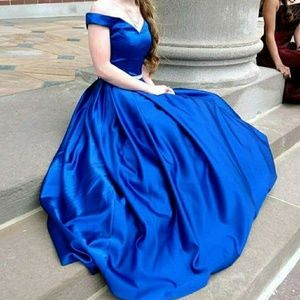 Royal blue ball gown